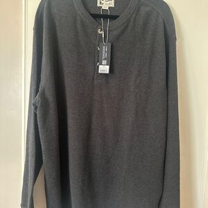 Charcoal Long Sleeve Henley Shirt